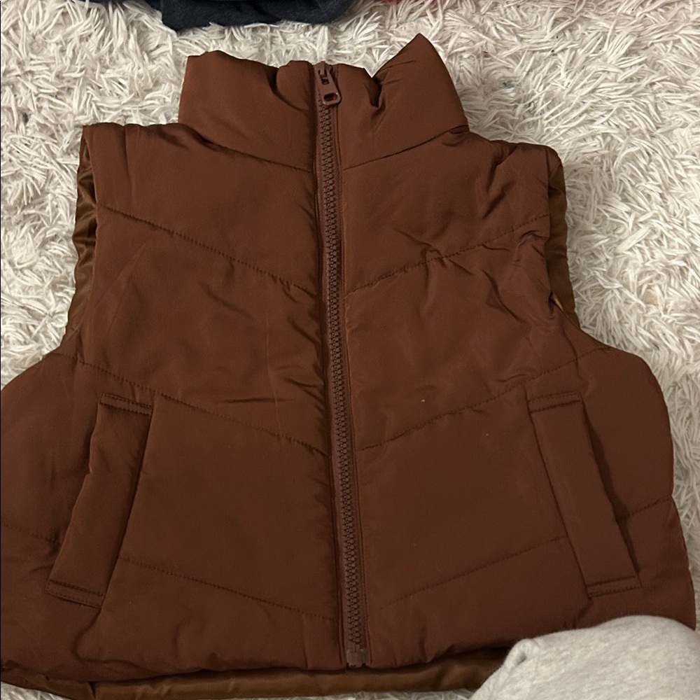 Brown Puffer Vest
